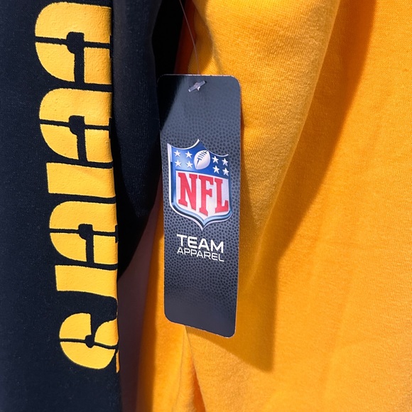 Pittsburg Steelers Mens Hoodie NFL Pro Line yellow/black  Long Sleeve Pullover M - Picture 5 of 7